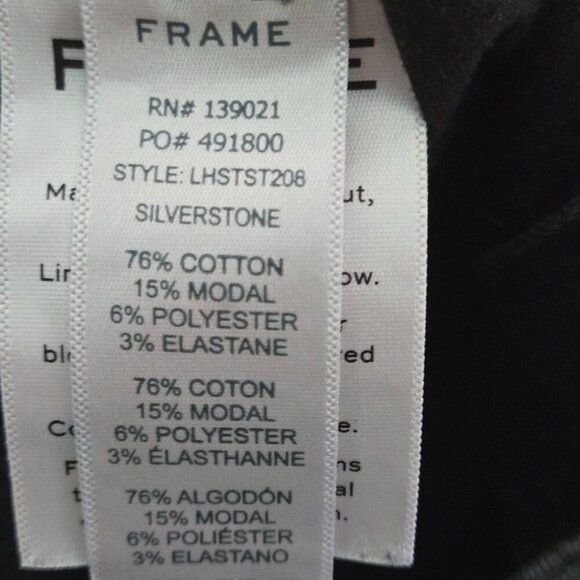 Frame Le High Straight Studded Jeans Black Silverstone Size 32 - Picture 9 of 9
